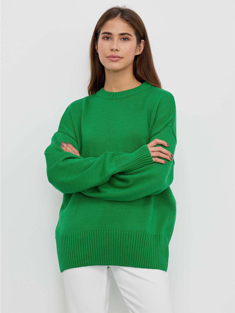 Drop-Shoulder Wide-Edges Sweater | NCS