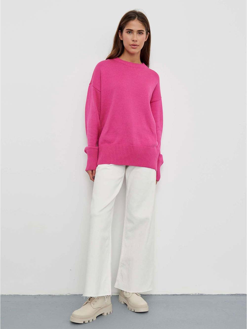 Drop-Shoulder Wide-Edges Sweater | NCS