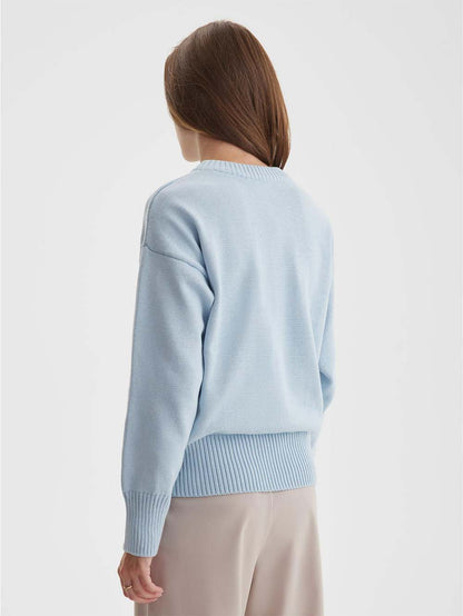 Drop-Shoulder Wide-Edges Sweater | NCS