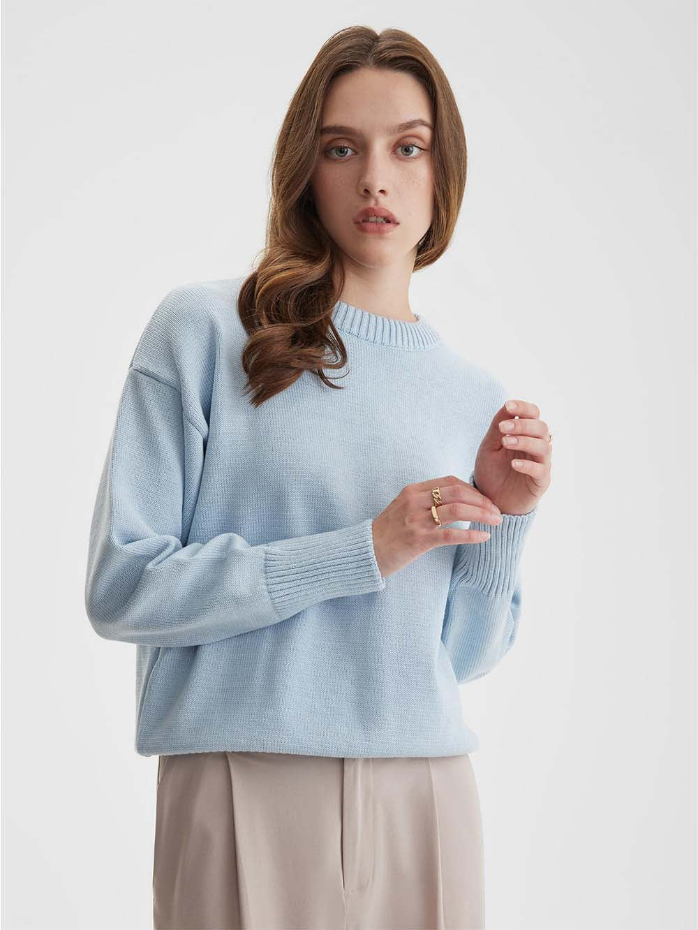 Drop-Shoulder Wide-Edges Sweater | NCS