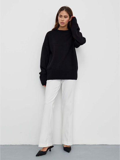 Drop-Shoulder Wide-Edges Sweater | NCS