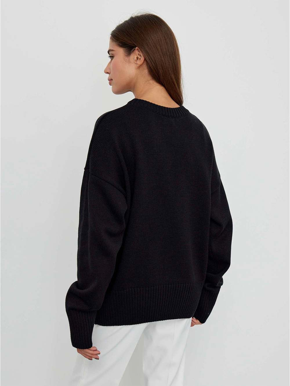 Drop-Shoulder Wide-Edges Sweater | NCS