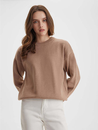 Drop-Shoulder Wide-Edges Sweater | NCS