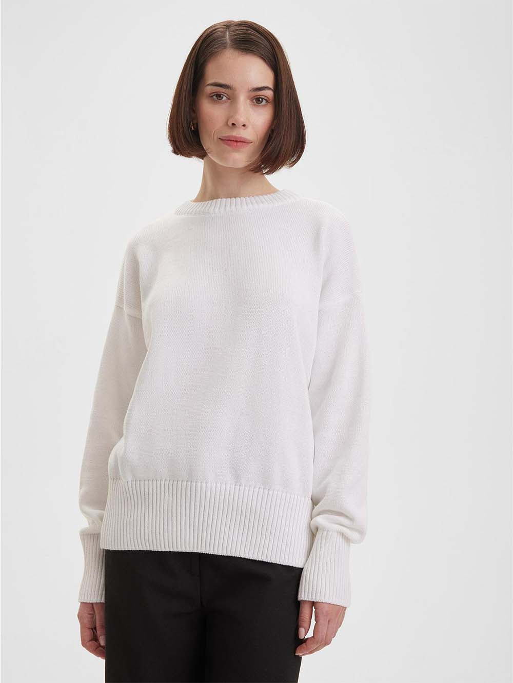 Drop-Shoulder Wide-Edges Sweater | NCS