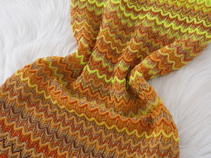 Earth Tone Striped Beach Dress