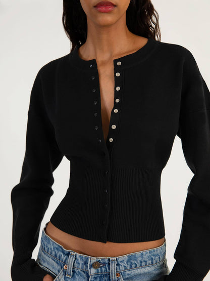 Elegant Waist-cinching Cardigan