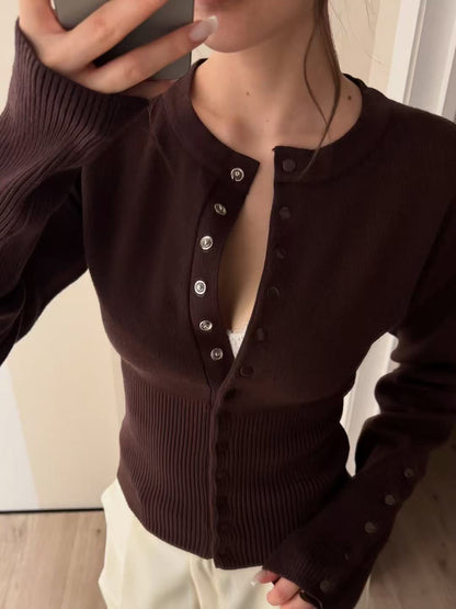 Elegant Waist-cinching Cardigan