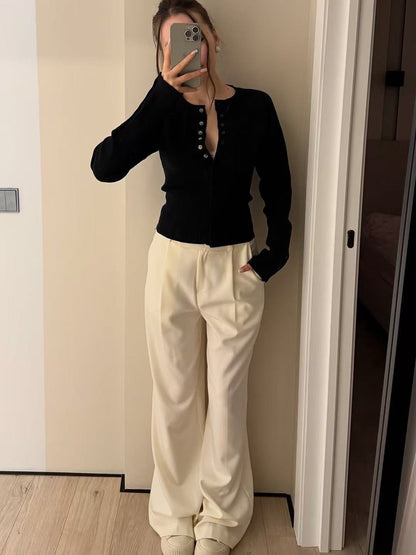 Elegant Waist-cinching Cardigan