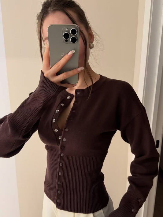 Elegant Waist-cinching Cardigan