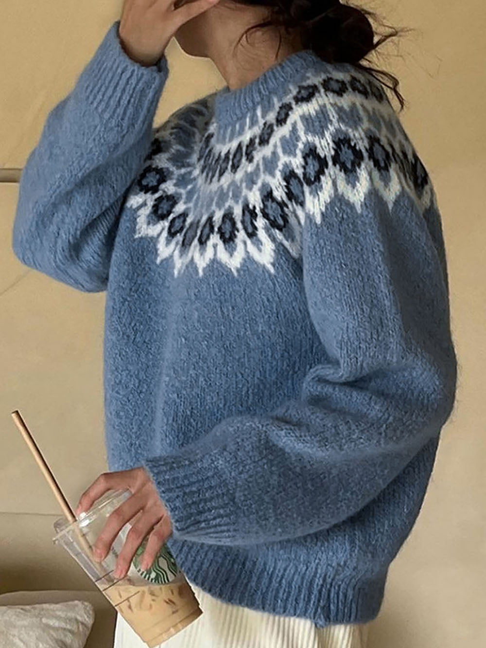 Fair Isle Casual Versatile Knit Sweater | NCS