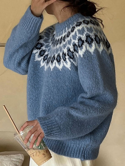 Fair Isle Casual Versatile Knit Sweater | NCS