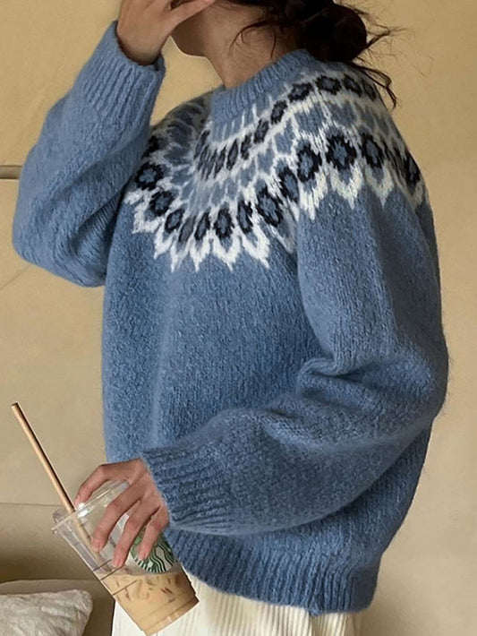 Fair Isle Casual Versatile Knit Sweater | NCS