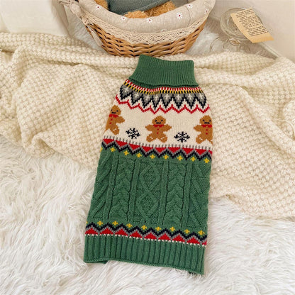 Gingerbread Man Christmas Pet Sweater | NCS