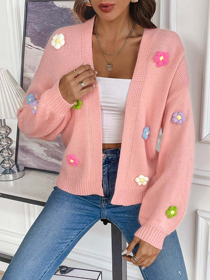 Handmade Crochet Floral Sweet Cardigan Sweater | NCS