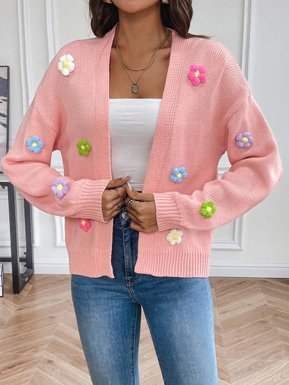 Handmade Crochet Floral Sweet Cardigan Sweater | NCS