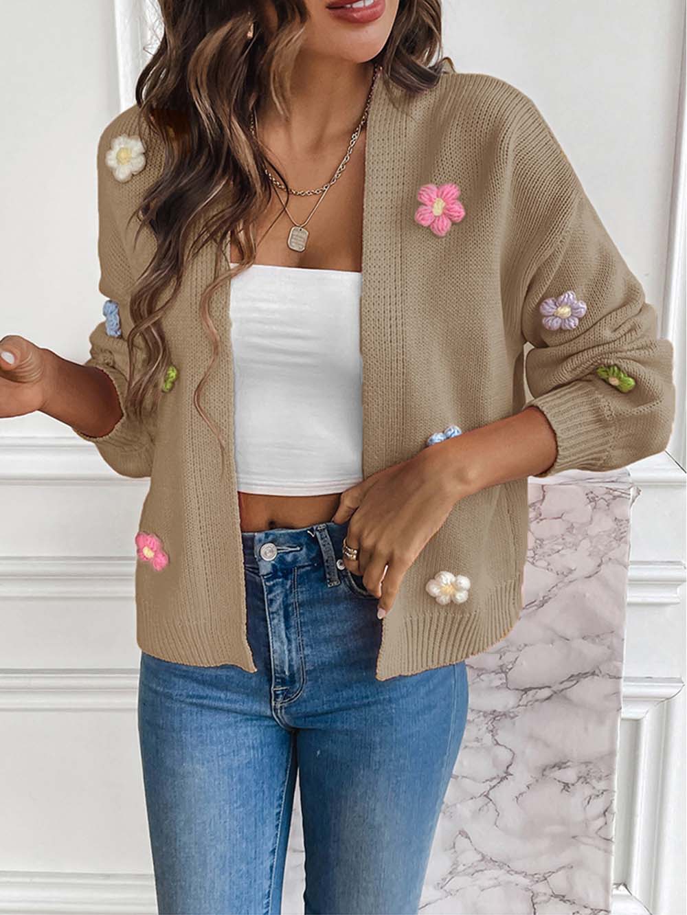 Handmade Crochet Floral Sweet Cardigan Sweater | NCS