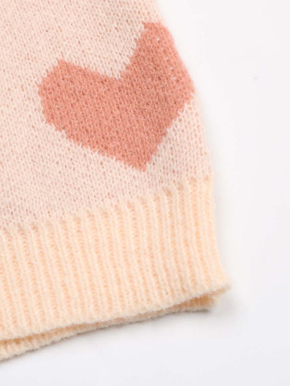 Heart Pattern Drop Shoulder Sweater | NCS