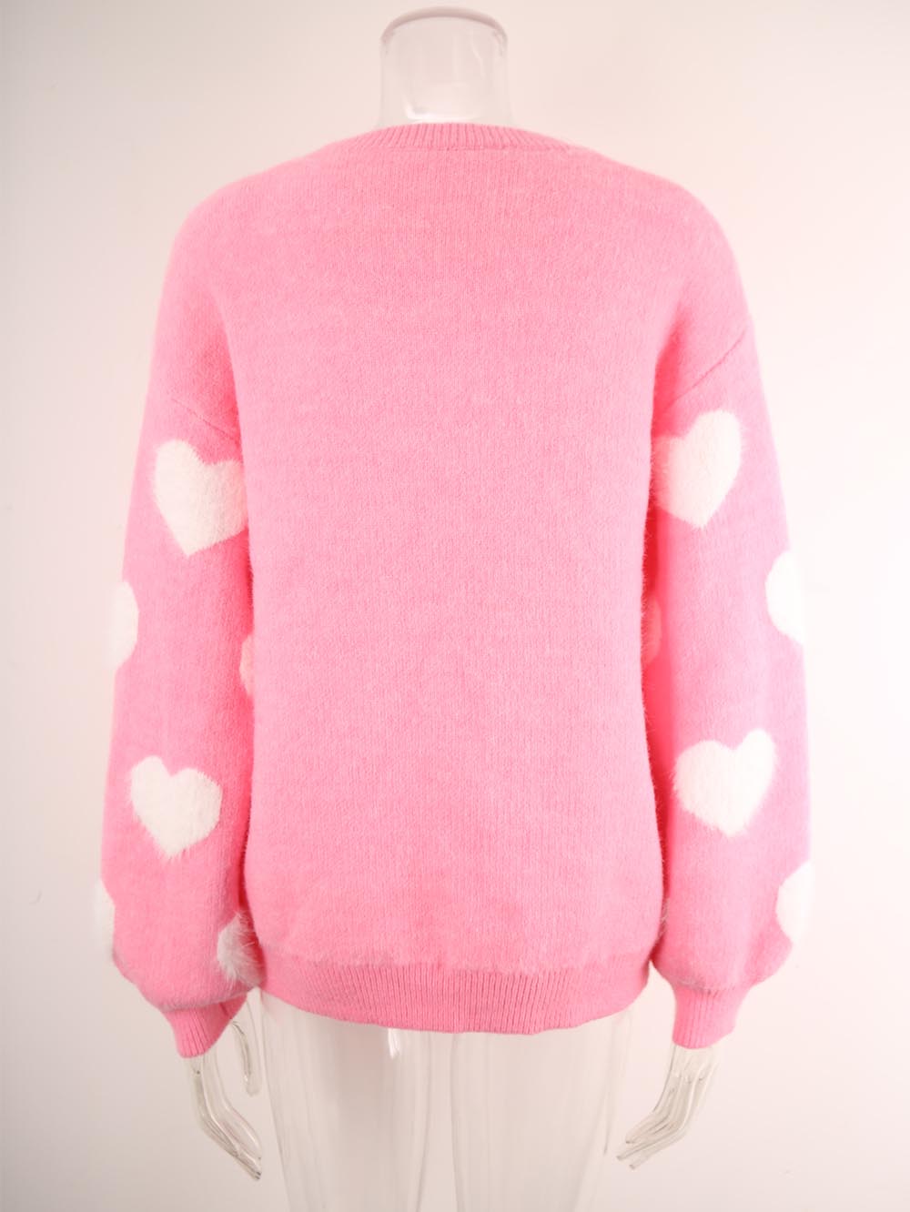 Heart Print Valentine's Day Crew Neck Sweater | NCS
