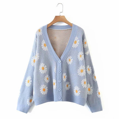 Daisy Embroidered Cardigan Sweater  NCS