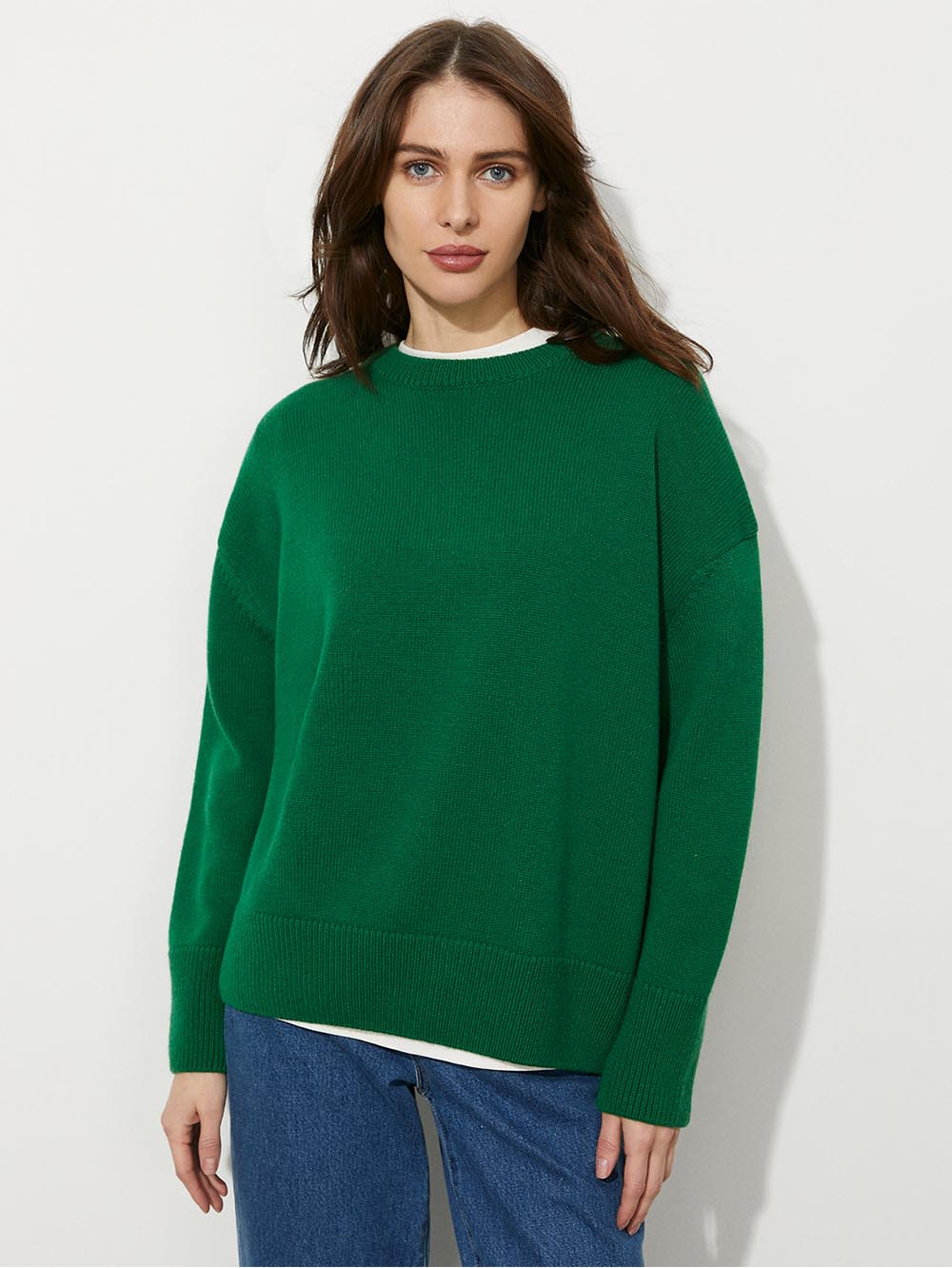 Loose Fit Women's Round Neck Pullover Sweater | NCS