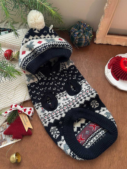 Pet Christmas Hooded Warm Sweater | NCS