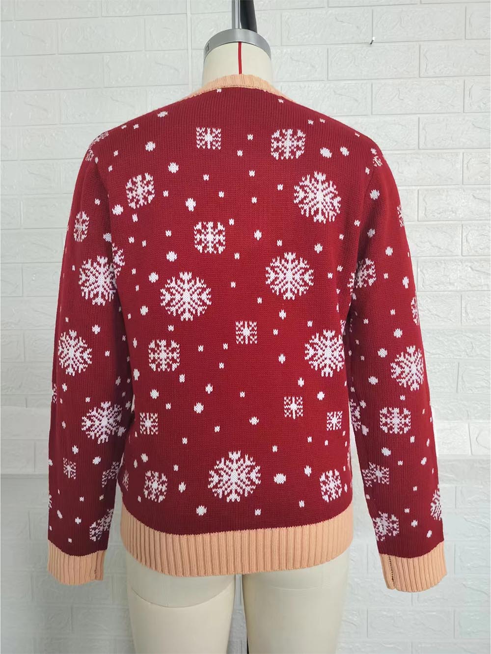 Red Snowflake Christmas Pullover Sweater | NCS