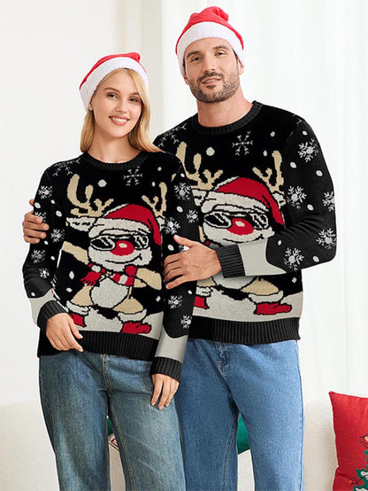Sunglasses Reindeer Christmas Sweater Family Matching Outfits | NCS