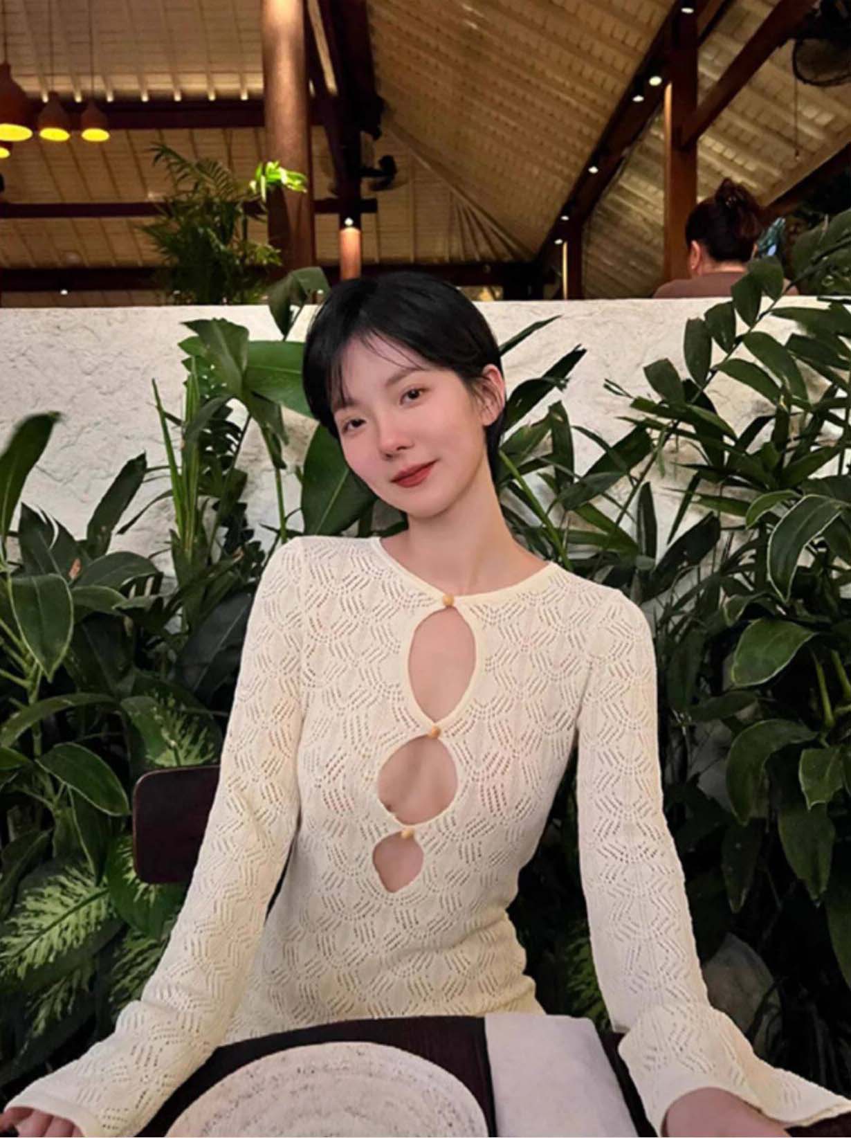 Sexy Cutout Beach Maxi Dress in White