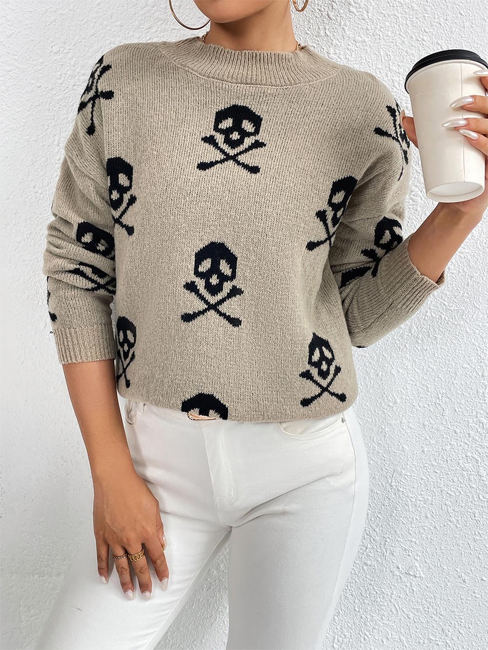 Skull Pattern Halloween Sweater | NCS