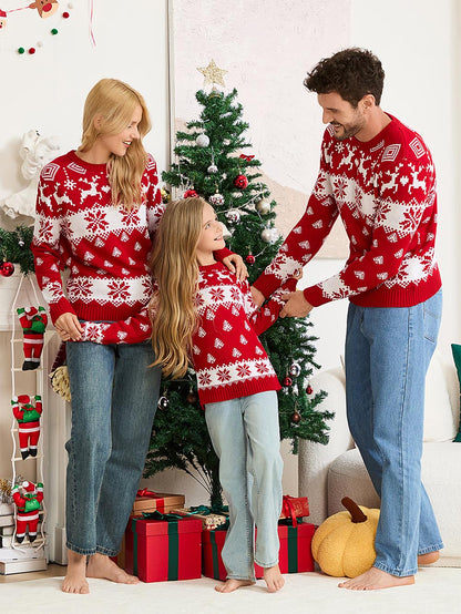 Snowflake Red Fair Isle Christmas Sweater | NCS