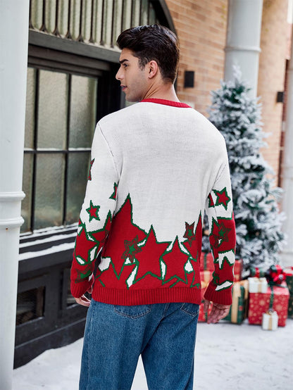 Star Jacquard Casual Ugly Christmas Sweater | NCS