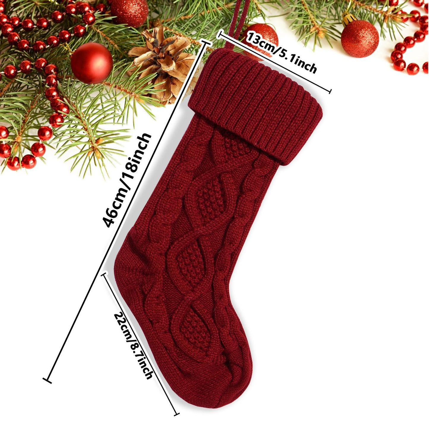 Unique Knitted Christmas Stockings(6PCS) | NCS