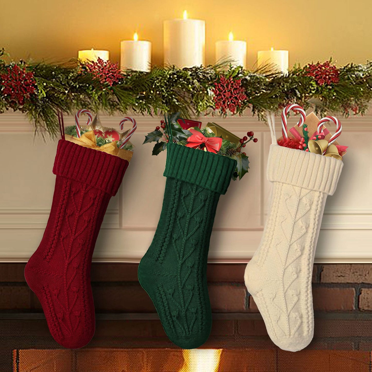 Unique Knitted Christmas Stockings(6PCS) | NCS