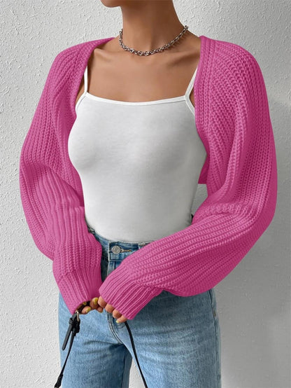 Women's Fashion Ultra-Short Cardigan Long Sleeve Sweater | NCS