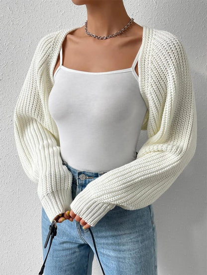 Women's Fashion Ultra-Short Cardigan Long Sleeve Sweater | NCS