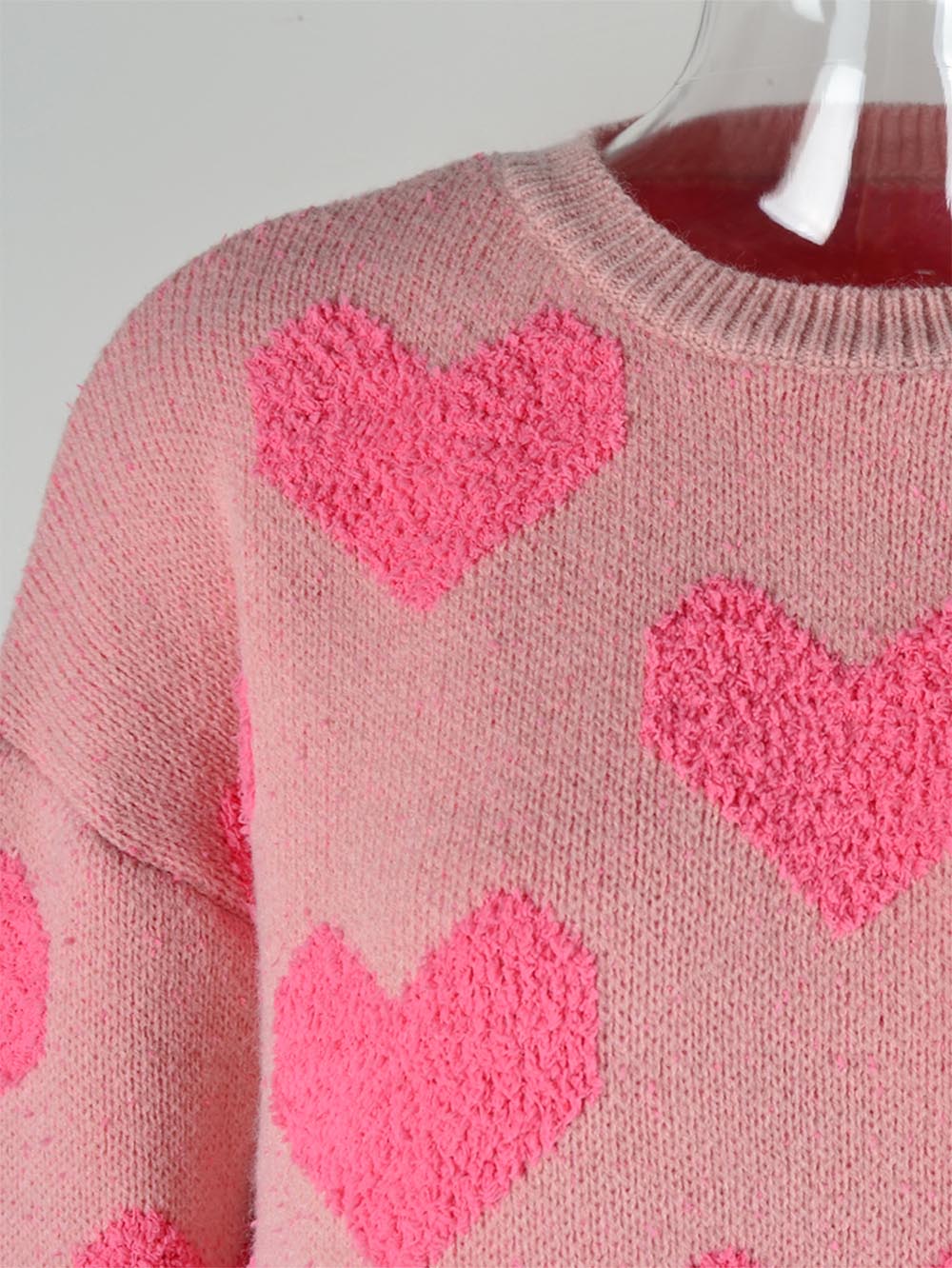 Women's Plush Heart Embroidery Thickened Sweater | NCS