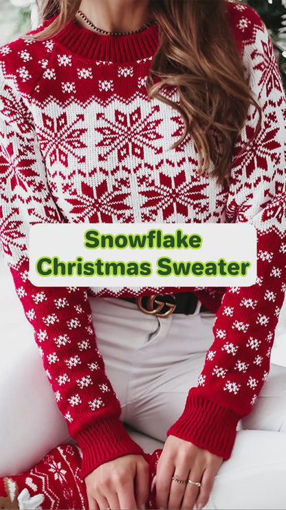 Christmas Snowflake Slim Fit Knit Sweater | NCS